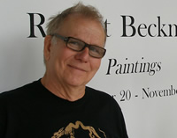 Robert Beckmann paints mural.